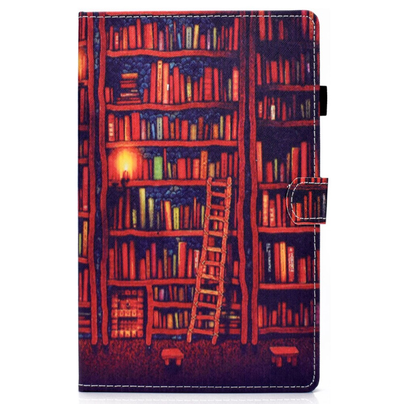 Samsung Galaxy Tab A9 Hülle Malerei Bibliothek