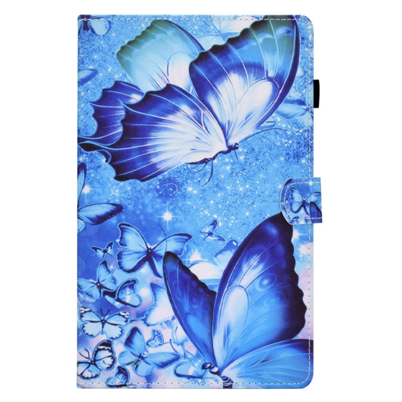 Hülle Samsung Galaxy Tab A11 / A9 Blaue Schmetterlinge