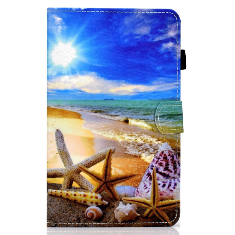 Samsung Galaxy Tab A11 / A9 Hülle Himmelblau und Strand