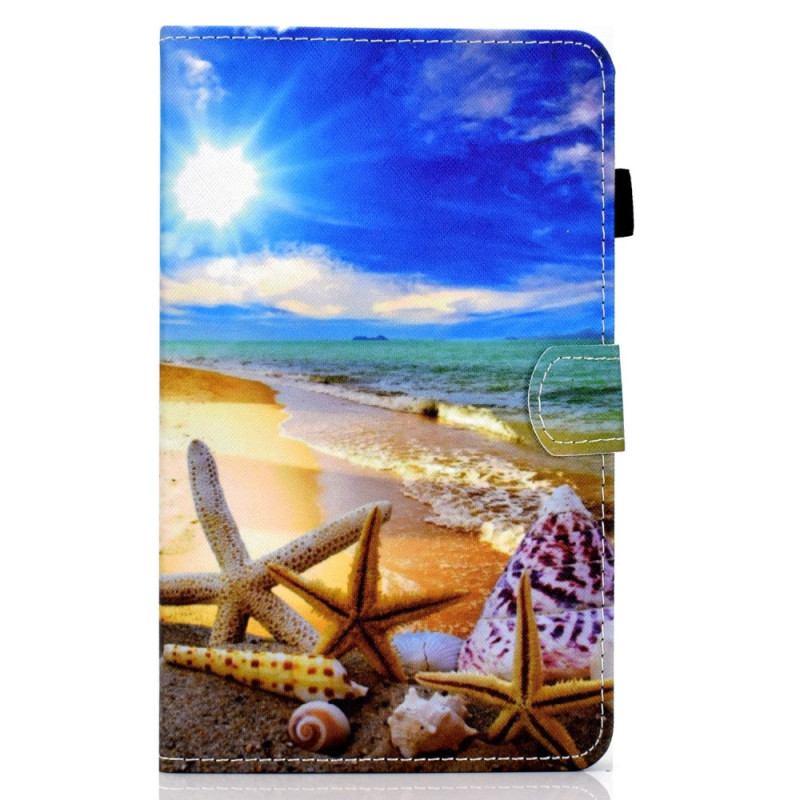Samsung Galaxy Tab A9 Hülle Himmelblau und Strand