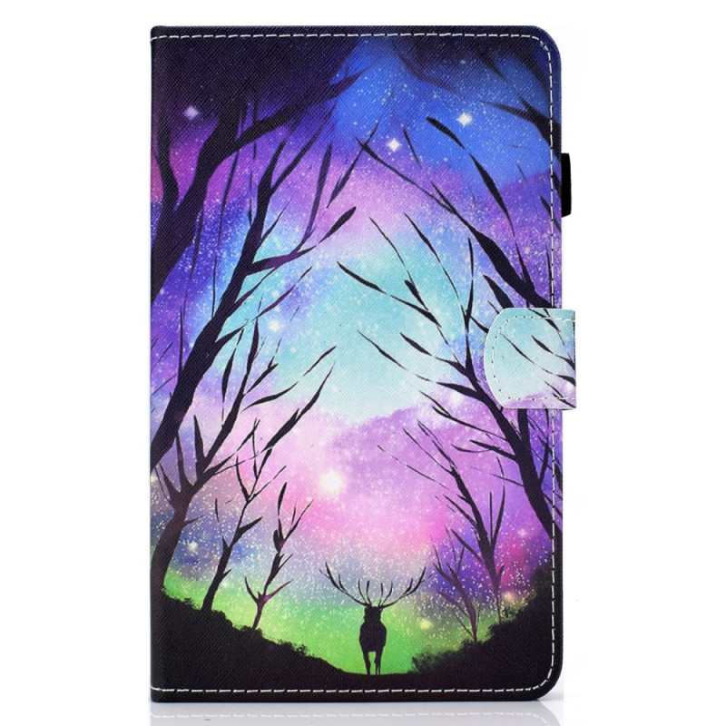 Samsung Galaxy Tab A11 / A9 Hülle Sternenhimmel und Hirsch