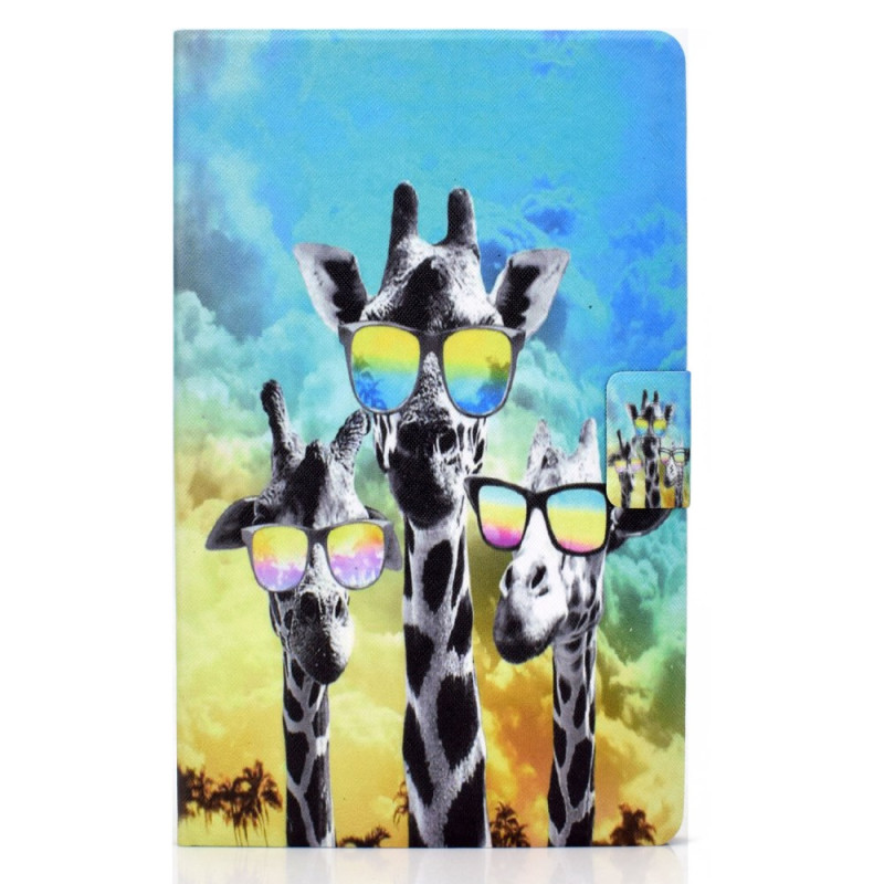 Samsung Galaxy Tab A11 / A9 Giraffe mit Brille Hülle