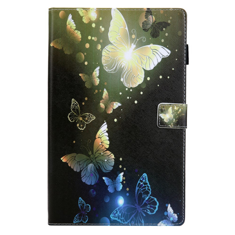 Samsung Galaxy Tab A9 Plus Hülle Goldene Schmetterlinge