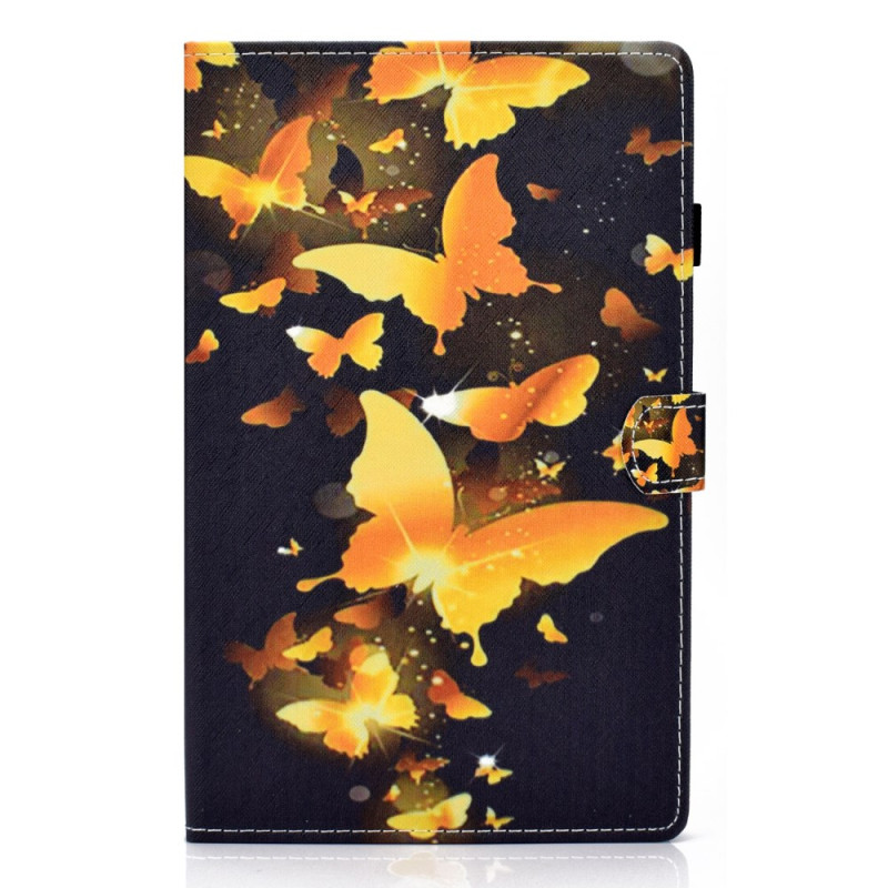 Samsung Galaxy Tab A9 Plus Hülle Gelbe Schmetterlinge