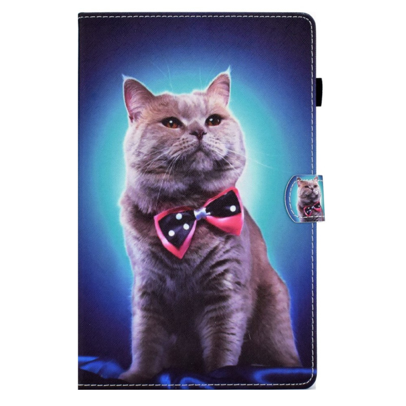Hülle Samsung Galaxy Tab A11 Plus / A9 Plus Katze Krawatte