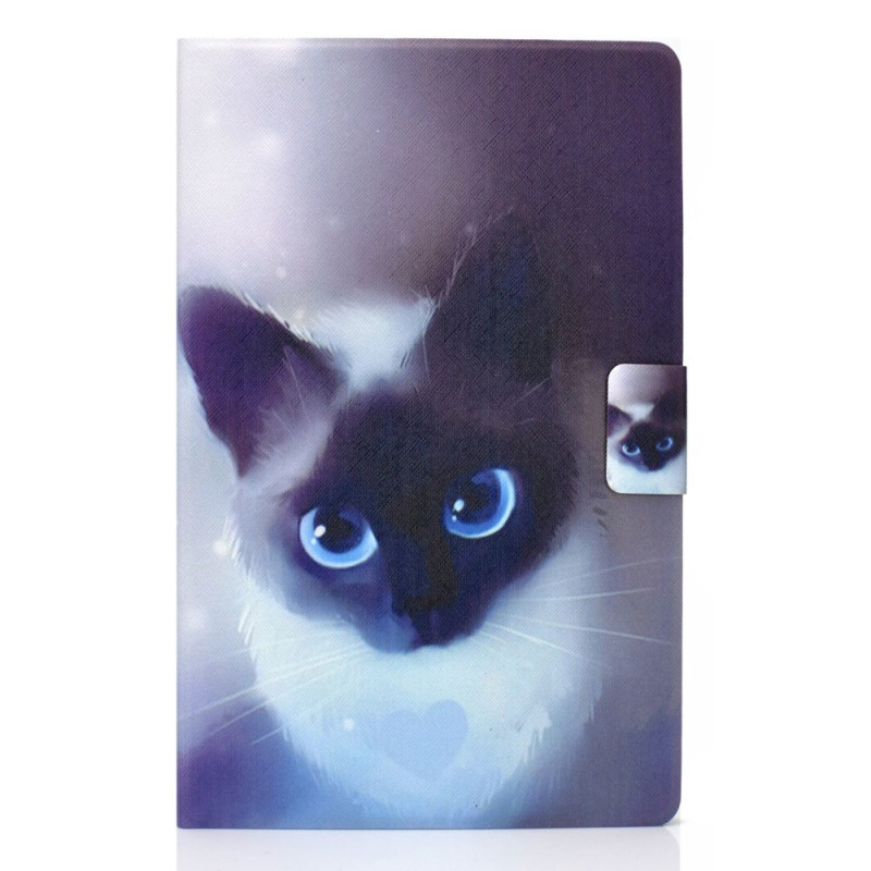 Samsung Galaxy Tab A9 Plus Hülle Blauäugige Katze