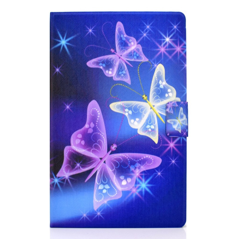 Samsung Galaxy Tab A9 Plus Hülle Sternenhimmel und Schmetterlinge