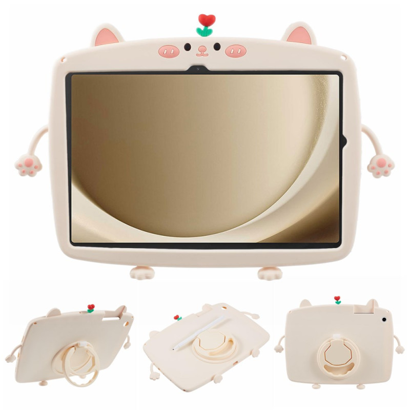 Samsung Galaxy Tab A11 Plus / A9 Plus Cover Drehbare Halterung Katzenstil