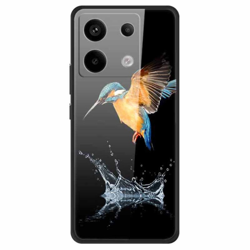 Xiaomi Redmi Note 13 Pro 5G / Poco X6 5G Hülle aus gehärtetem Glas Gekrönter Vogel
