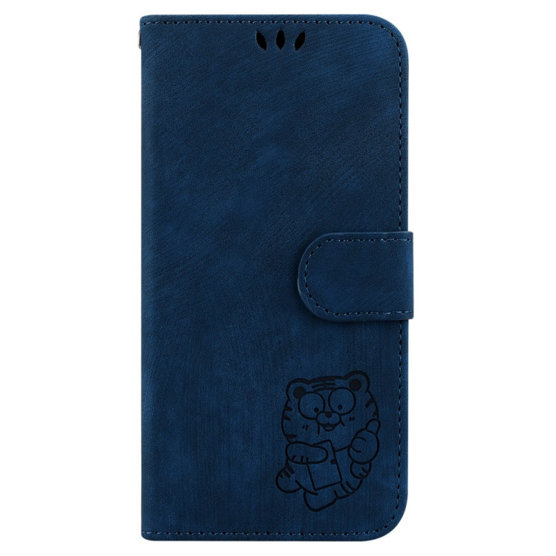 Realme 12 Pro / 12 Pro Plus Tasche Kleiner Tiger mit Riemen