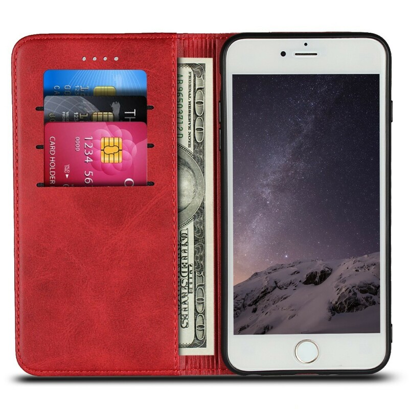 Flip Cover iPhone 8 / 7 Premium Kunstleder Nähte