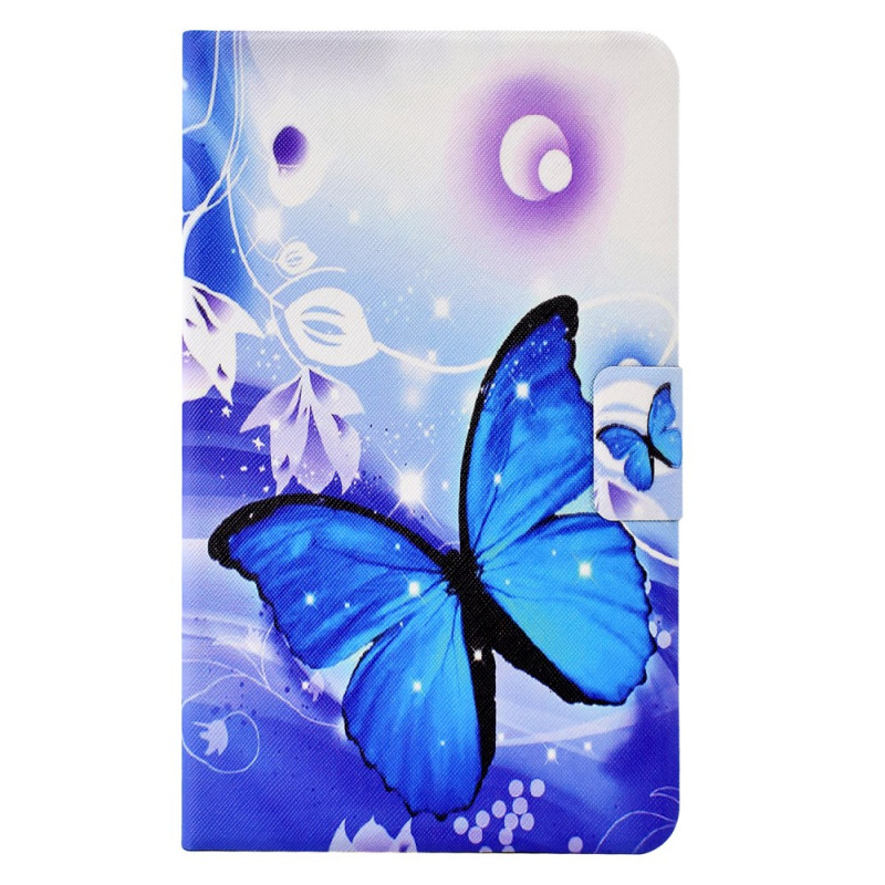 Samsung Galaxy Tab S6 Lite Tasche Blaue Schmetterlinge Graphics