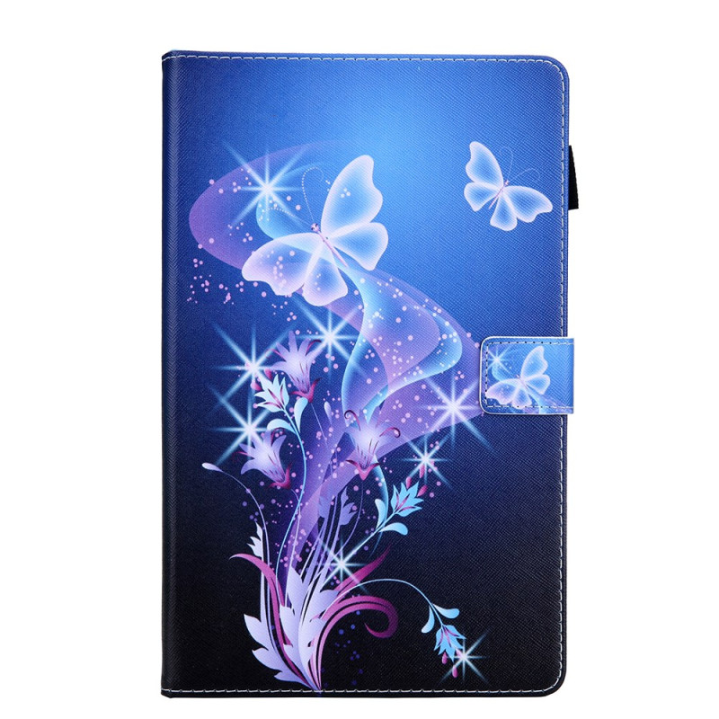 Hülle Samsung Galaxy Tab A 10.1 (2019) SM-T510/SM-T515 - Blumiger Schmetterling