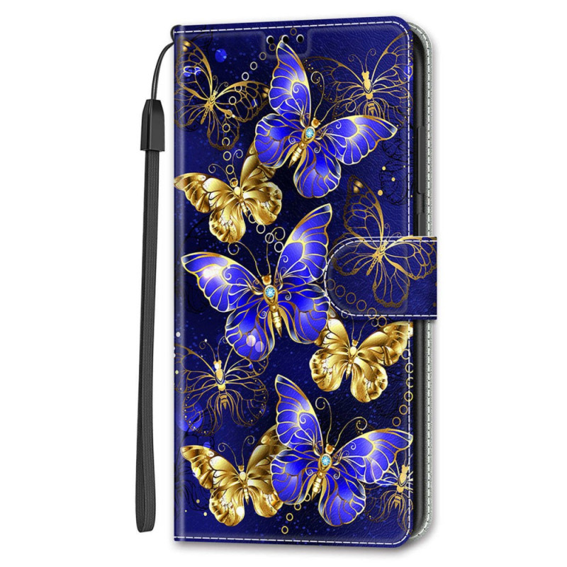 Poco F5 Schmetterlingstasche mit Riemen in Gold und Violett