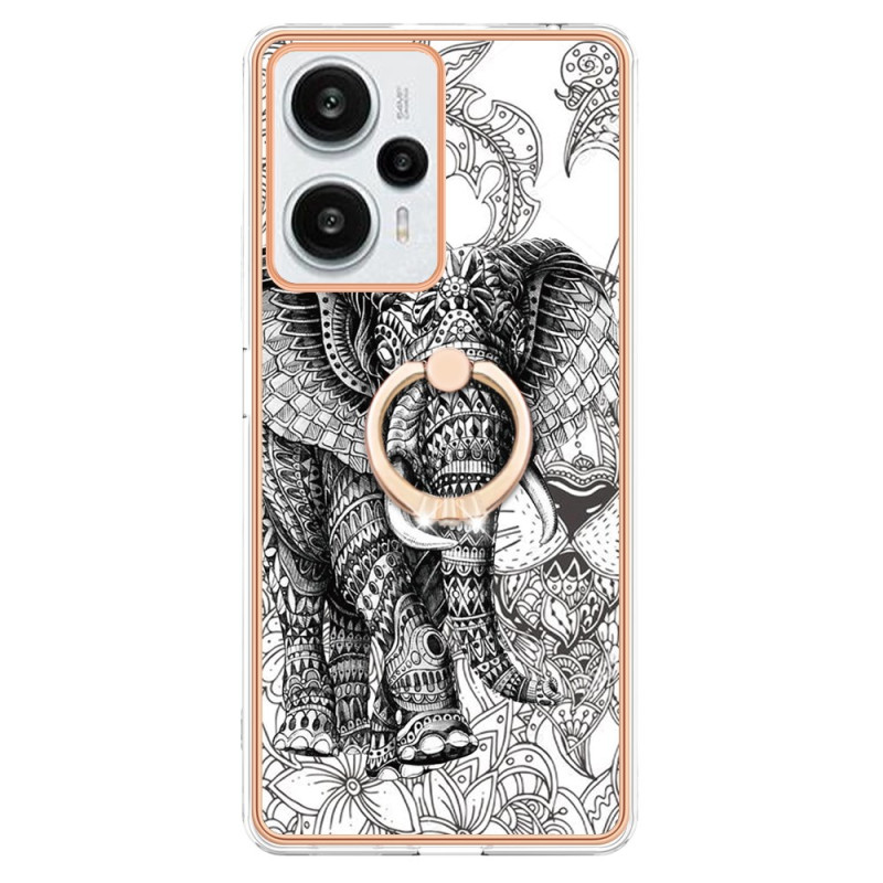 Xiaomi Poco F5 Ring-Ständer Elephant Totem Cover