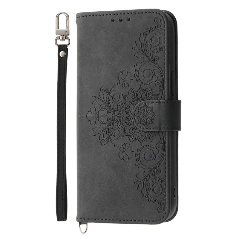Tasche für Xiaomi Redmi Note 12 Turbo / Poco F5 5G mit Blumendruck und Geldbörse