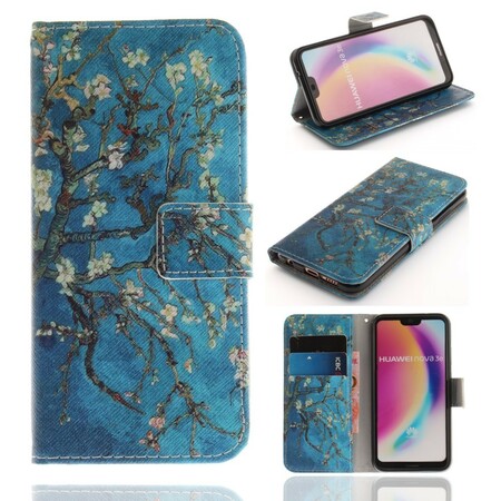 Huawei P20 Lite Hülle Blumiger Baum Premium