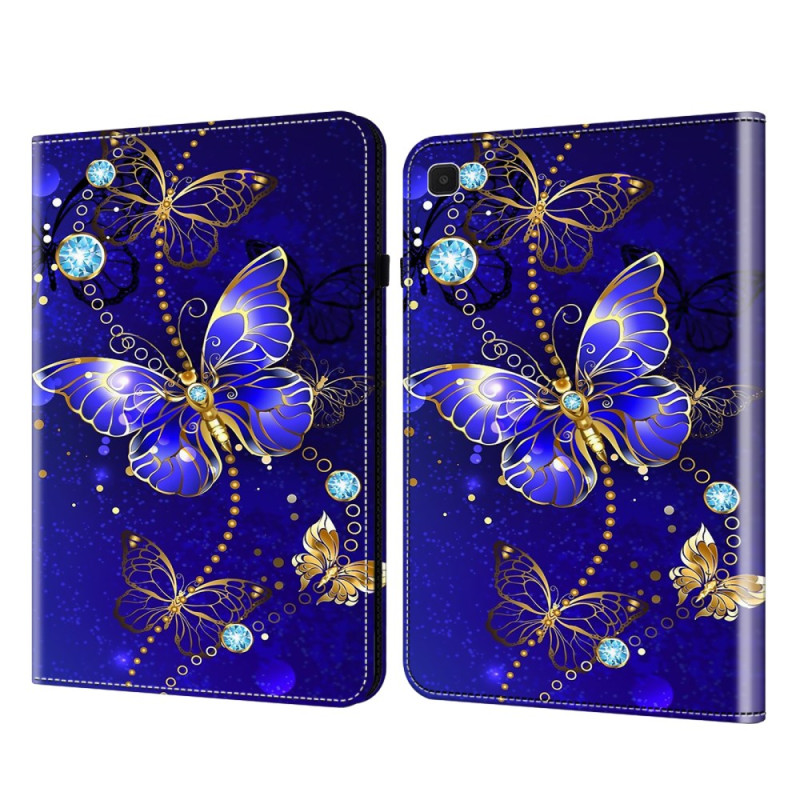 Samsung Galaxy Tab A7 Lite Tasche Schmetterlinge Diamanten