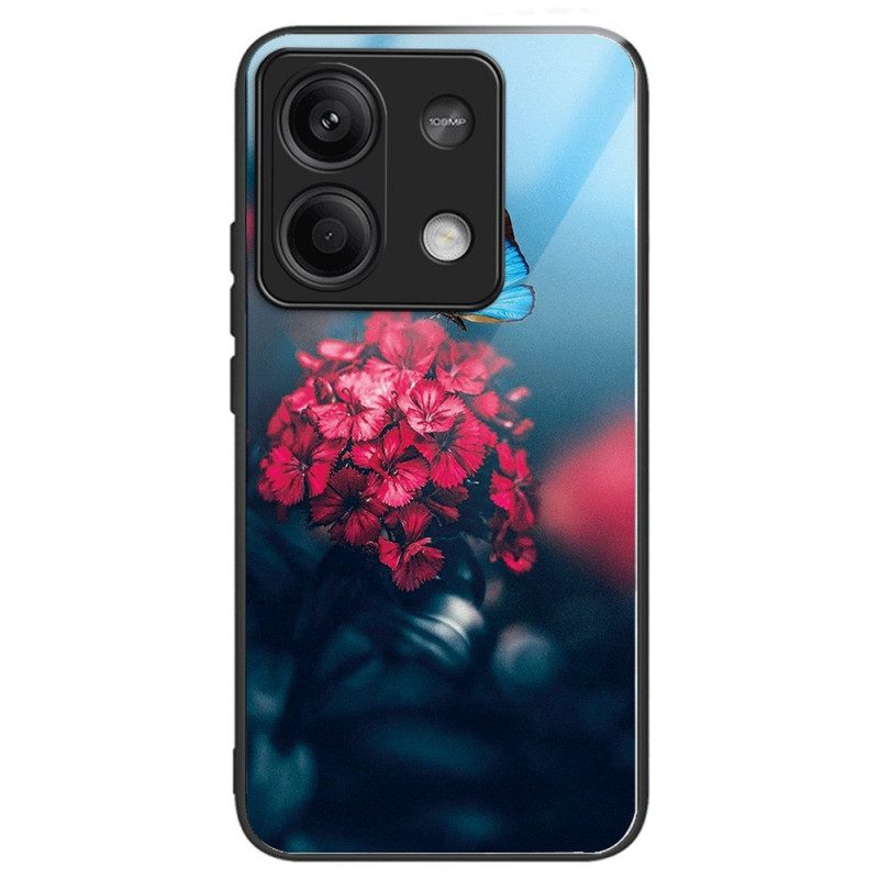 Xiaomi Redmi Note 13 5G Panzerglas
 Cover Blumen und Schmetterlinge