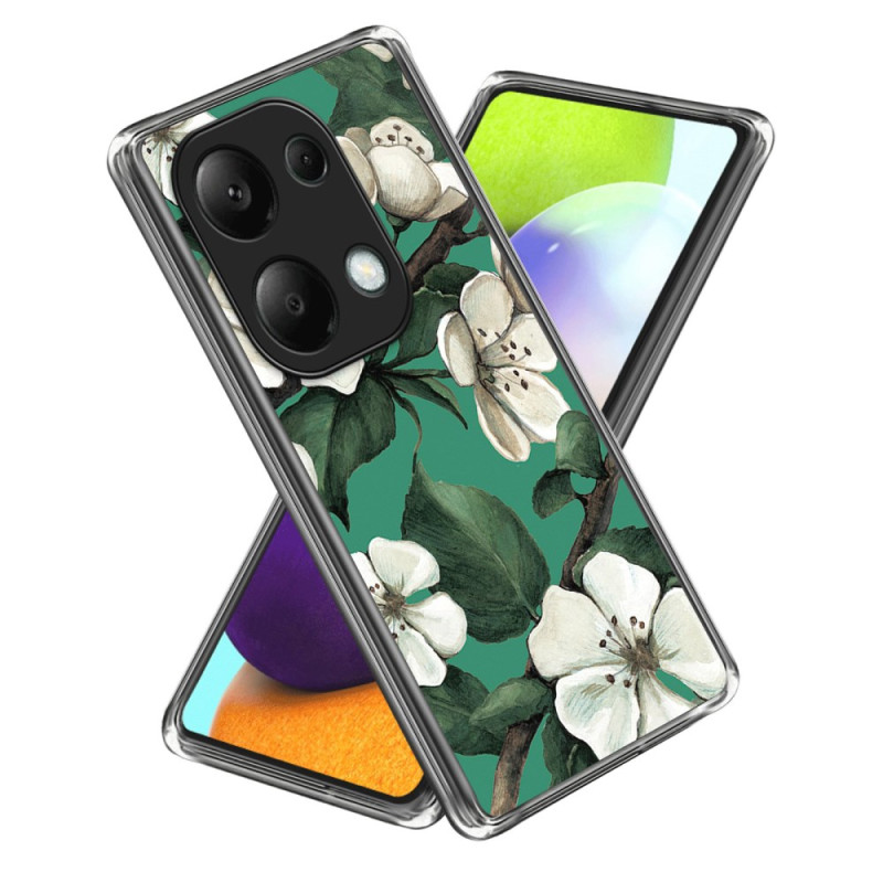 Xiaomi Redmi Note 13 Pro 4G / Poco M6 Pro 4G Cover Weiße Blumen