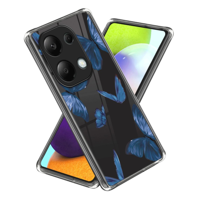 Xiaomi Redmi Note 13 Pro 4G / Poco M6 Pro 4G Cover Blaue Schmetterlinge