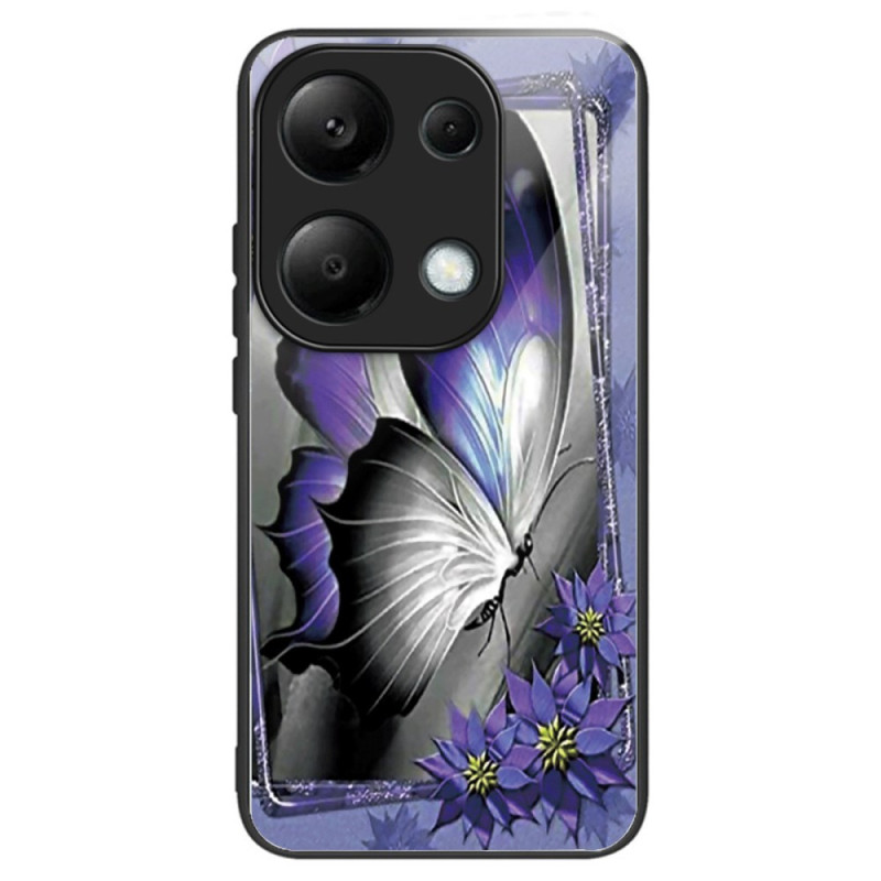 Xiaomi Redmi Note 13 Pro 4G / Poco M6 Pro 4G Panzerglas
 Cover Schmetterling Violett