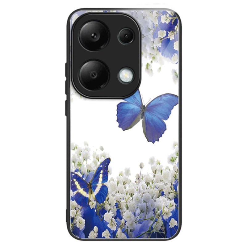 Xiaomi Redmi Note 13 Pro 4G / Poco M6 Pro 4G Panzerglas
 Cover Blaue Schmetterlinge