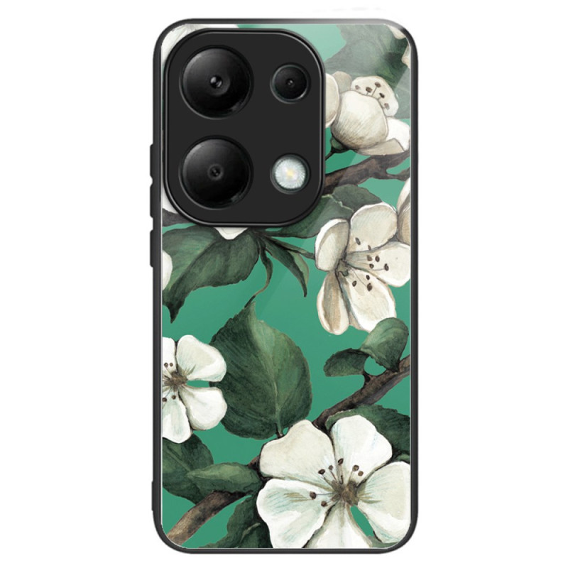Xiaomi Redmi Note 13 Pro 4G / Poco M6 Pro 4G Panzerglas
 Cover Weiße Blumen