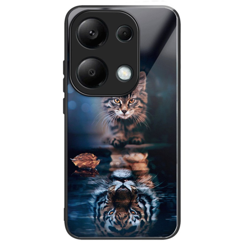 Xiaomi Redmi Note 13 Pro 4G / Poco M6 Pro 4G Schutzhülle aus gehärtetem Glas Katze und Tiger