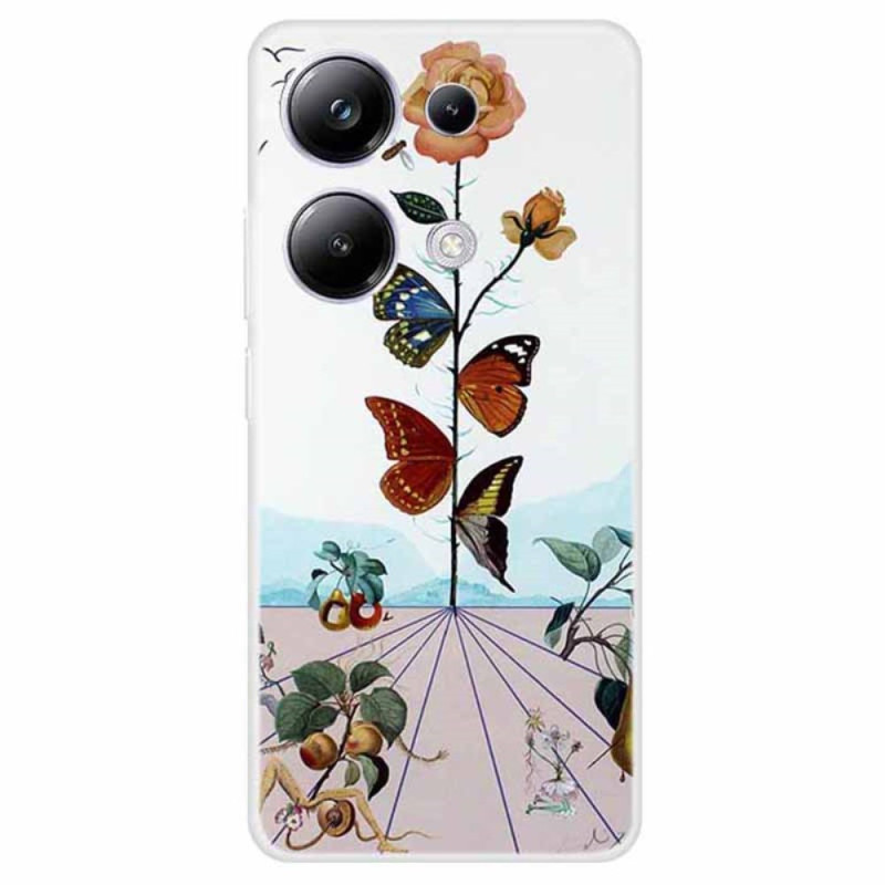 Xiaomi Redmi Note 13 Pro 4G / Poco M6 Pro 4G Schmetterlingsblüten Cover