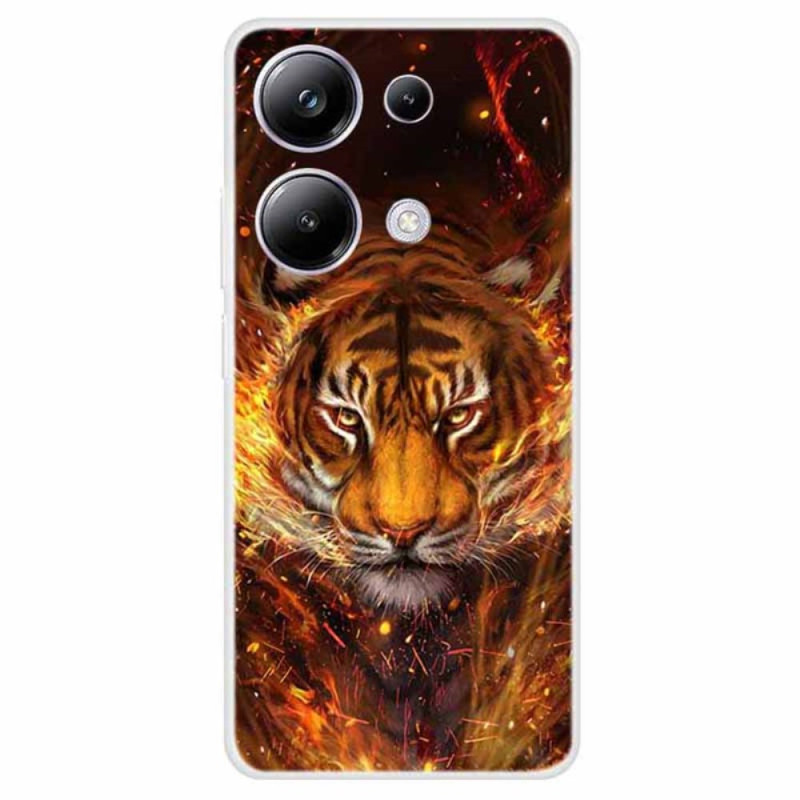 Coqu Xiaomi Redmi Note 13 Pro 4G / Poco M6 Pro 4G Flammender Tiger