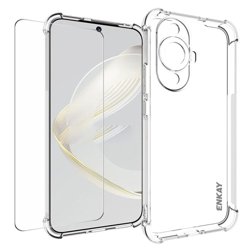 Transparentes Huawei Nova 12S Cover mit ENKAY Displayschutzfolie