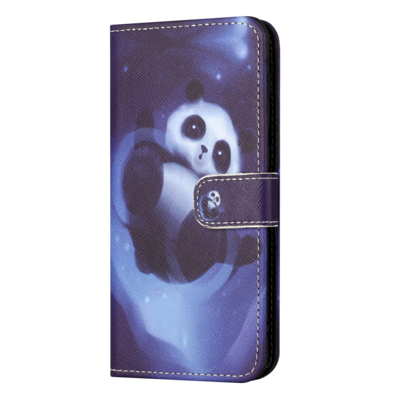 Samsung Galaxy M15 5G Space Panda Tasche mit Riemen