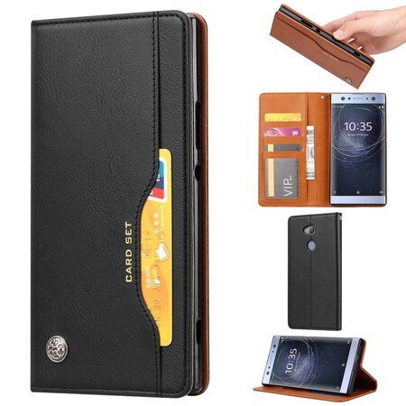 Flip Cover Sony Xperia XA2 Kunstleder Kartenhalter