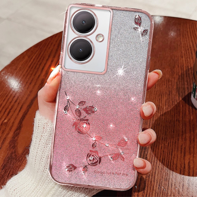 Oppo A79 5G Blumen und Strass Cover KADEM