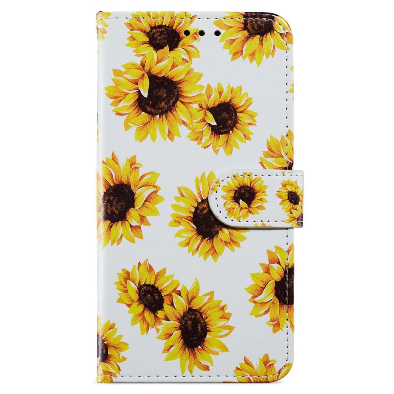 Oppo A58 Hülle Sonnenblumen und Riemen
