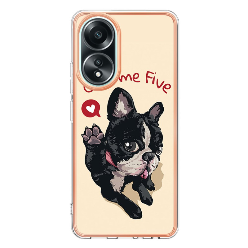 Cover Oppo A58 Hund Give Me Five