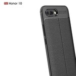 Huawei Honor 10 Cover Lederoptik Litschi Double Line