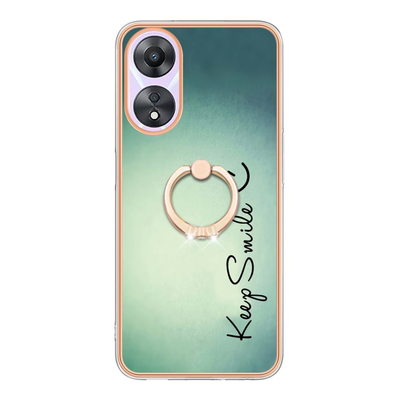 Oppo A78 5G Ring-Halterung Keep Smile Cover