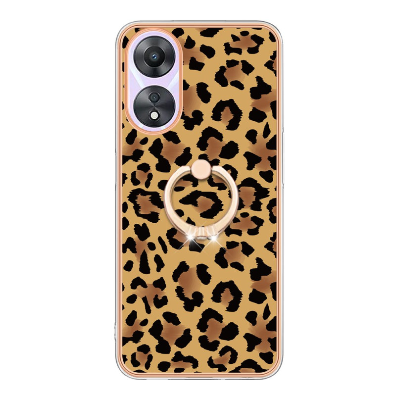 Cover Oppo A78 5G Ringhalter Leopard