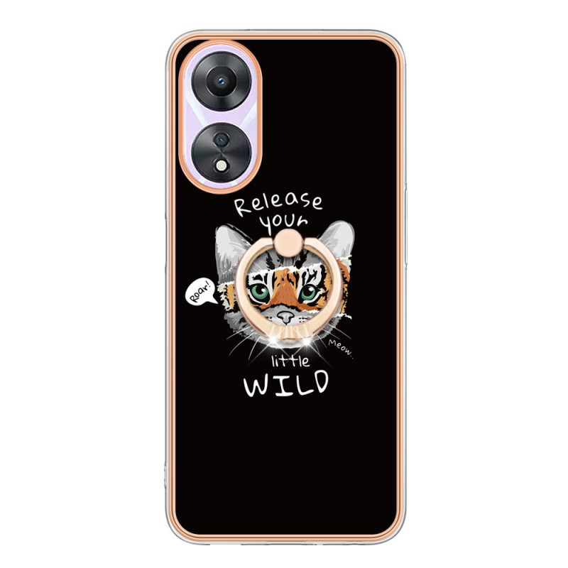 Cover Oppo A78 5G Ring-Ständer Katze und Tiger