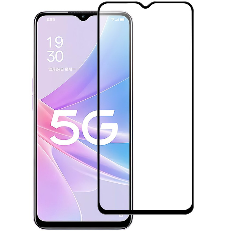 Vollständiger Schutz aus gehärtetem Glas für das Display des Oppo A78 5G