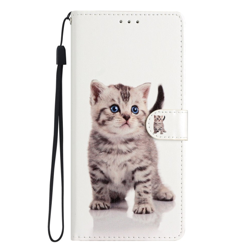 Oppo A98 5G Tasche Niedliche Katze mit Riemen