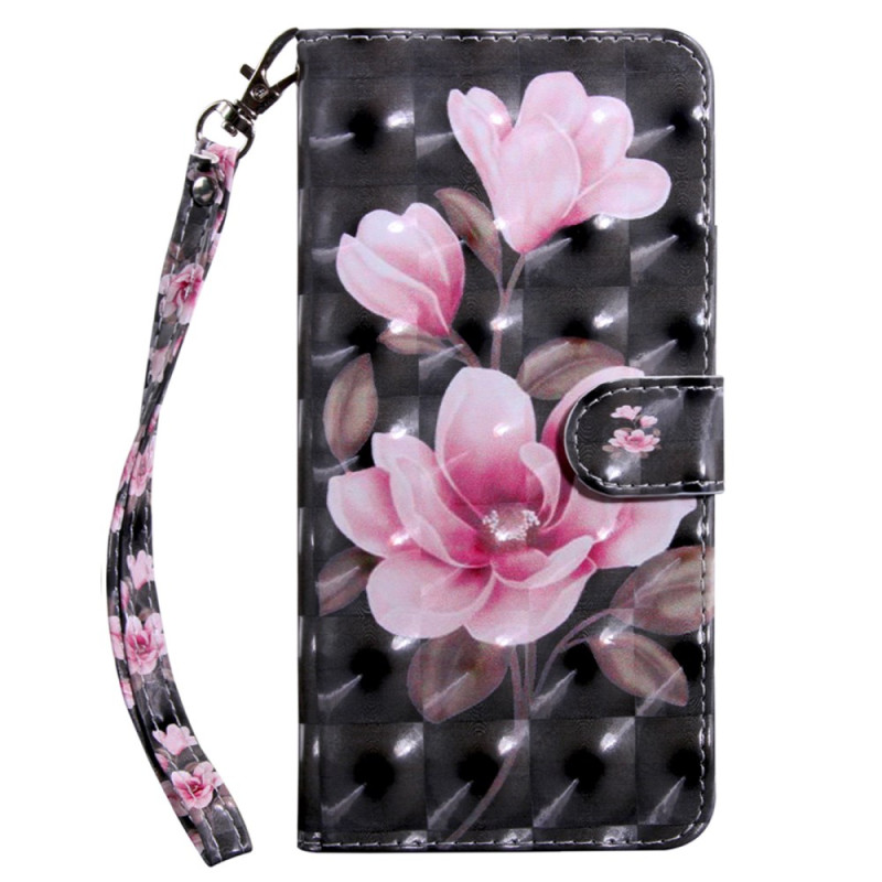 Tasche Oppo A17 / A17k Rosenblüten mit Riemen