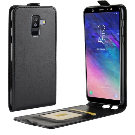 Samsung Galaxy A6 Plus Klappbare Hülle in Lederoptik