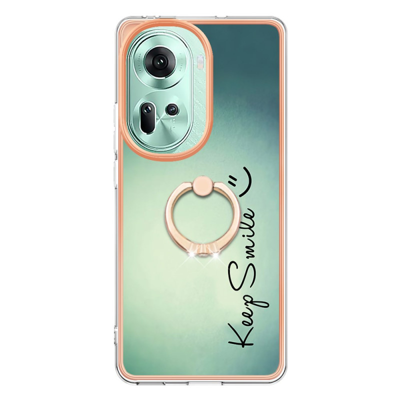 Oppo Reno 11 5G Ring-Halterung Keep Smile Cover