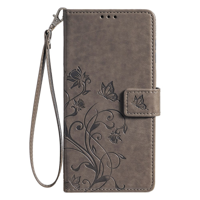 Oppo Reno 11 5G Schmetterlinge und Blumen Tasche mit Riemen