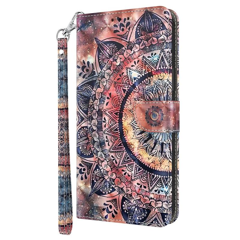 Xiaomi Redmi A3 Mandala Bunte Tasche mit Riemen