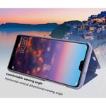 View Cover Huawei P20 Pro Spiegel und Simiii Leder