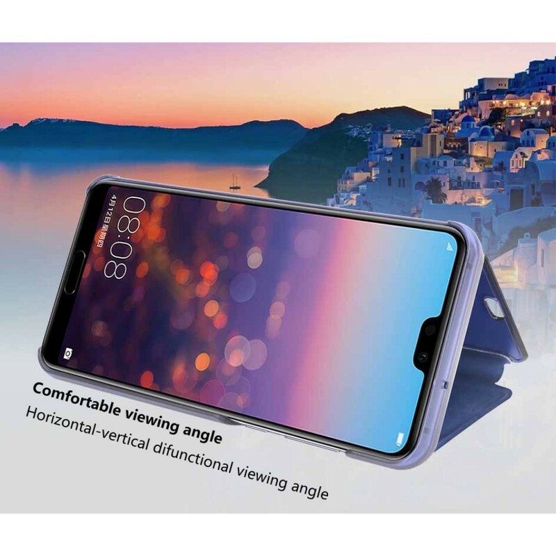 View Cover Huawei P20 Pro Spiegel und Simiii Leder